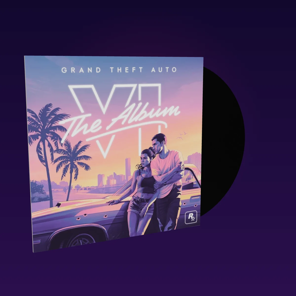 Grand Theft Auto VI: The Album on vinyl and CD 3D model