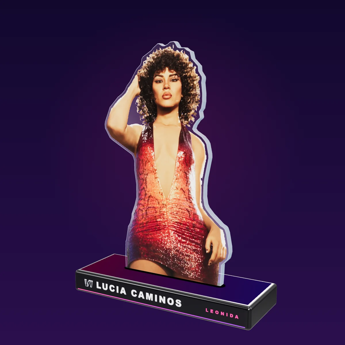 GTA 6 Lucia Caminos acrylic stand 3D model (our concept, not an official product)
