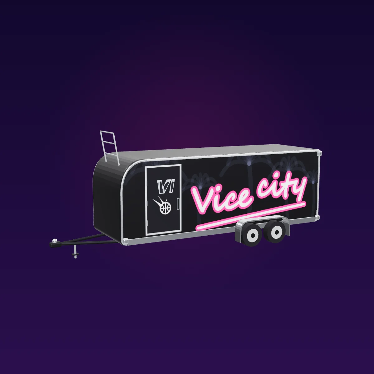 Miami Heat x GTA 6 Vice City cargo trailer 3D model
