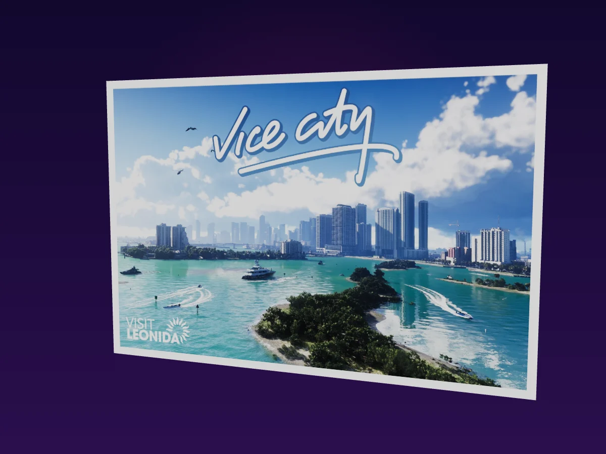 GTA 6 Vice City postcard 3D model