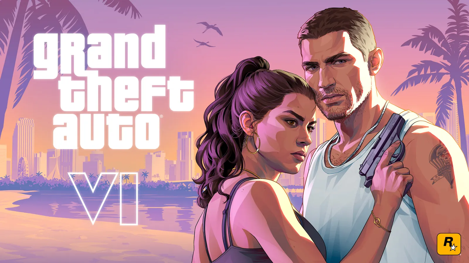 Jason and Lucia with logo — official Rockstar artwork