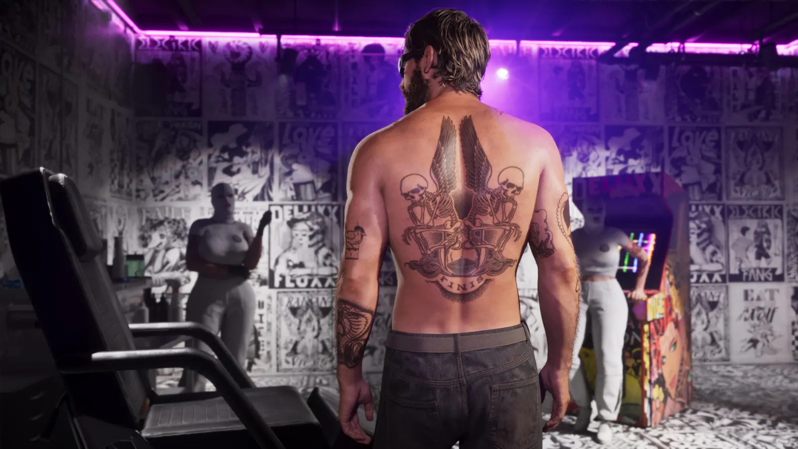 Electric Fang tattoo shop — official Rockstar press art
