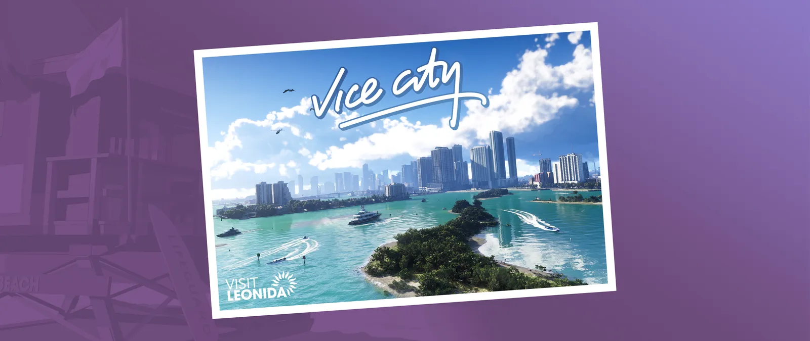 Vice City postcard — official Rockstar artwork